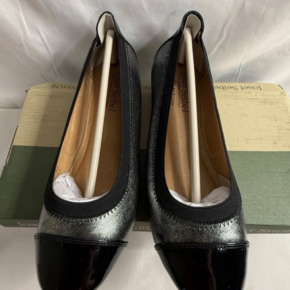 Josef Seidel Womens Pippa 07 Ballet Flats Black & Metallic Shoes EU 36 US 5-5.5 - Picture 6 of 16
